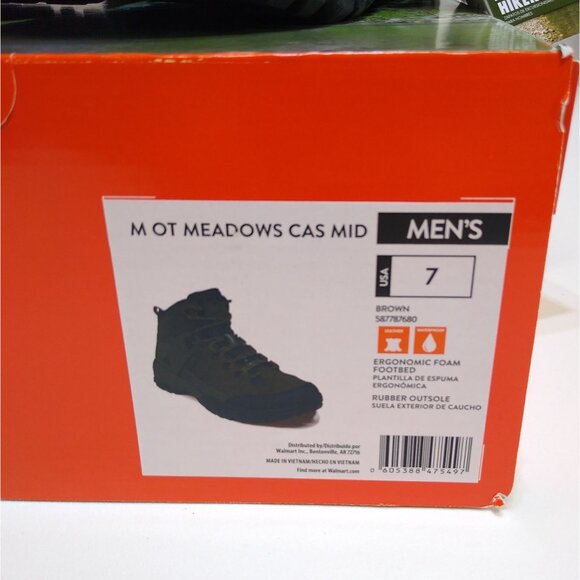Ozark Trail Meadows Mid Hiking Boots Leather & Mesh Upper Mens Size 7 Waterproof